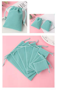 Saco de Veludo Personalizado para Embalagem de Joias Pequeno Ecológico com Cordão e Logotipo - Product Image 3