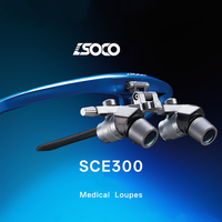45 Angled Surgical Loupes 3X-6X Apochromatic Lens Manual Ergonomic Medical Magnifier Flip up Design 450mm Working Distance