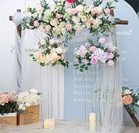 Centres de table rectangulaires en acrylique transparent pour support de fleurs et décorations de mariage