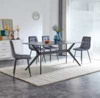 Meubles de Restaurant de haute qualité Table de dîner et ensemble de chaises salon salle à manger meubles de maison en bois métal fer moderne extensible