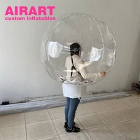 Combinaison gonflable transparente en bâche PVC pour costume de défilé de Noël