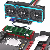 Kabel Riser PCI-e 4.0 X16 ke M.2 M-Key dengan Kartu Riser Oculink SFF-8612/8611 Sebagai Kartu Grafis Eksternal dengan PWR ATX 24pin