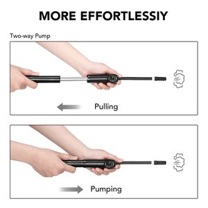 उच्च वायु दबाव नली एयर पंप बाइक एल्यूमीनियम साइकिल इंपेटर 300pi दबाव गेज बाइक टायर पंप - Product Image 5