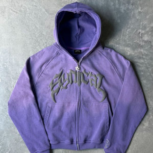 Người Đàn Ông Của Quá Khổ Nổi Áo, Mùa Đông Crop Terry 100% Cotton Màu Đen Cổ Điển In Kỹ Thuật Số - Product Image 4