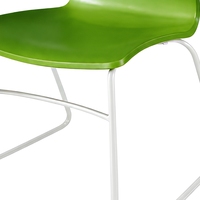 Chaise de conférence moderne en plastique perforé avec structure et dossier métalliques pour salles de classe et auditoriums (sièges de formation)