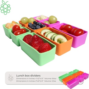 Boîte à lunch en silicone réutilisable, écologique, OEM ODM, personnalisée, hermétique, compatible micro-ondes, sans BPA, boîte bento en silicone - Product Image 4
