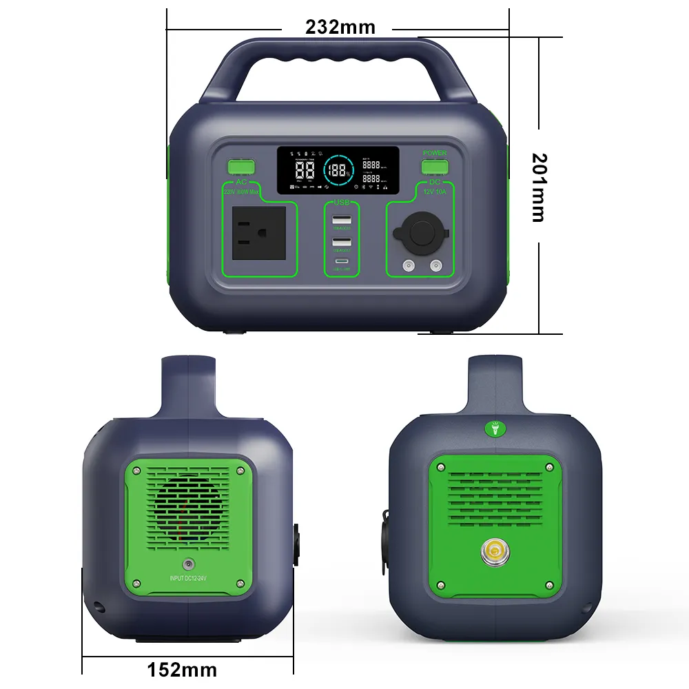 Wiederaufladbare backup-Lifepo4 Off-Grid-Solarenergie Energie 2024 Schlussverkauf neue Ankunft 300 W Kraftwerk Generator Powerbank 300 W