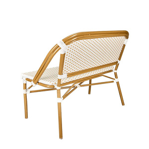 Fauteuil de jardin <span class=keywords><strong>bistrot</strong></span> en rotin pour 2 personnes avec cadre en aluminium, mobilier d'extérieur moderne et durable, vente en gros OEM - Product Image 3