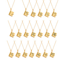 Collier pendentif ouvert en acier inoxydable gravé pour couple, avec lettre d'amour et cœur, médaillon pour sœur, frère, maman, papa, famille, collier livre