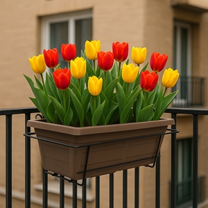 CIARY Grandi Fioriere da Esterno 50 CM Nere Ecologiche Vasi per Fiori Verniciati a Polvere per Uso a Terra Set di Vasi - Product Image 4