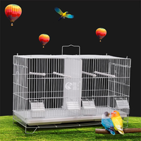 Portable Grand Double chambre canari pigeon cage métal cage à oiseaux moineau oiseau volière fer cage jaulas