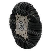 S-S 254mm Omni Robot roue directionnelle pour fauteuil roulant électrique