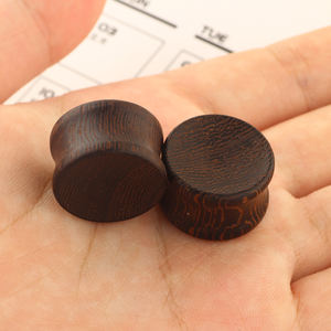 Di legno tunnel Del Corpo Dei Monili di Legno Orecchio Calibro Barella Doppio Svasato Orecchino Expander Plug Piercing Trafori Della Carne 6-22mm - Product Image 2