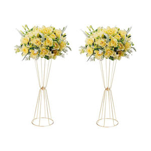 Jarrón Alto de Metal con Forma de Trompeta para Centros de Mesa, Soporte Geométrico para Centros de Mesa Florales para Bodas, Aniversarios y Ceremonias - Product Image 3