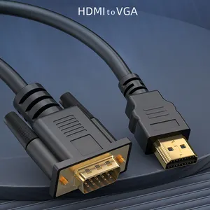 Hdmi personalizado para vga e vga para hdmi, suporte para monitor de computador, projetor, áudio hd, cabo de dados e vídeo