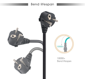 Câble d'extension d'alimentation EU CEE vers IEC C13 1,2 m 1,5 m 1,8 m CA 10 A pour ordinateur portable, téléviseur, moniteur - Product Image 5