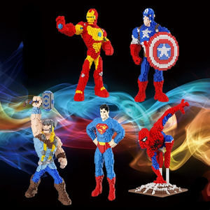 微型积木迷你超级英雄动作人物模型批发玩具教育塑料中国塑料袋砖男女通用 - Product Image 5