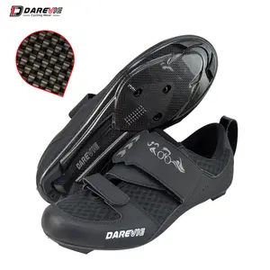DVT003 Triathlon Bicycle Shoes Carbon Shoes Darevie 2021 Newest Carbon Triathlon Light Mtb Road Tri Cycling Shoe Carbon Fiber