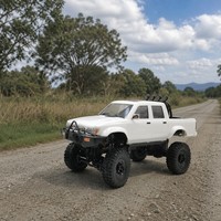 Voiture RC de qualité hobby, pick-up 4x4 télécommandé 2,4 GHz, ABS+métal, tout-terrain, blanc, prêt à rouler, chargeur inclus, cadeau pour garçons