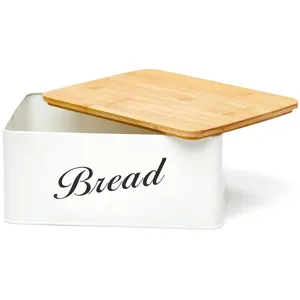 Contenitore per pane Vintage per la conservazione degli alimenti per uso domestico con contenitore per pane ermetico in metallo