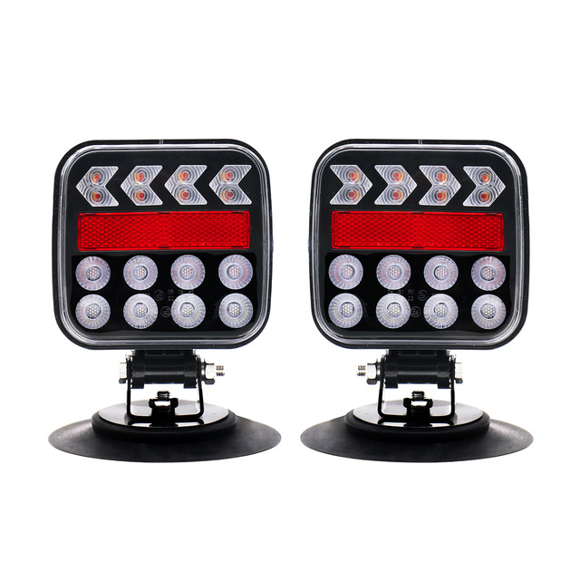 Factory Whole Sale New AUTO LAMP Wireless Magnetic Trailer Lights Kit Rechargeable LED Tail Lights 12V for Universal Autos