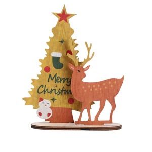 Cross-border exclusive supply of wooden DIY Christmas party family <b>dining</b> <b>table</b> decorations and <b>ornaments</b>; wooden handicrafts - Product Image 5