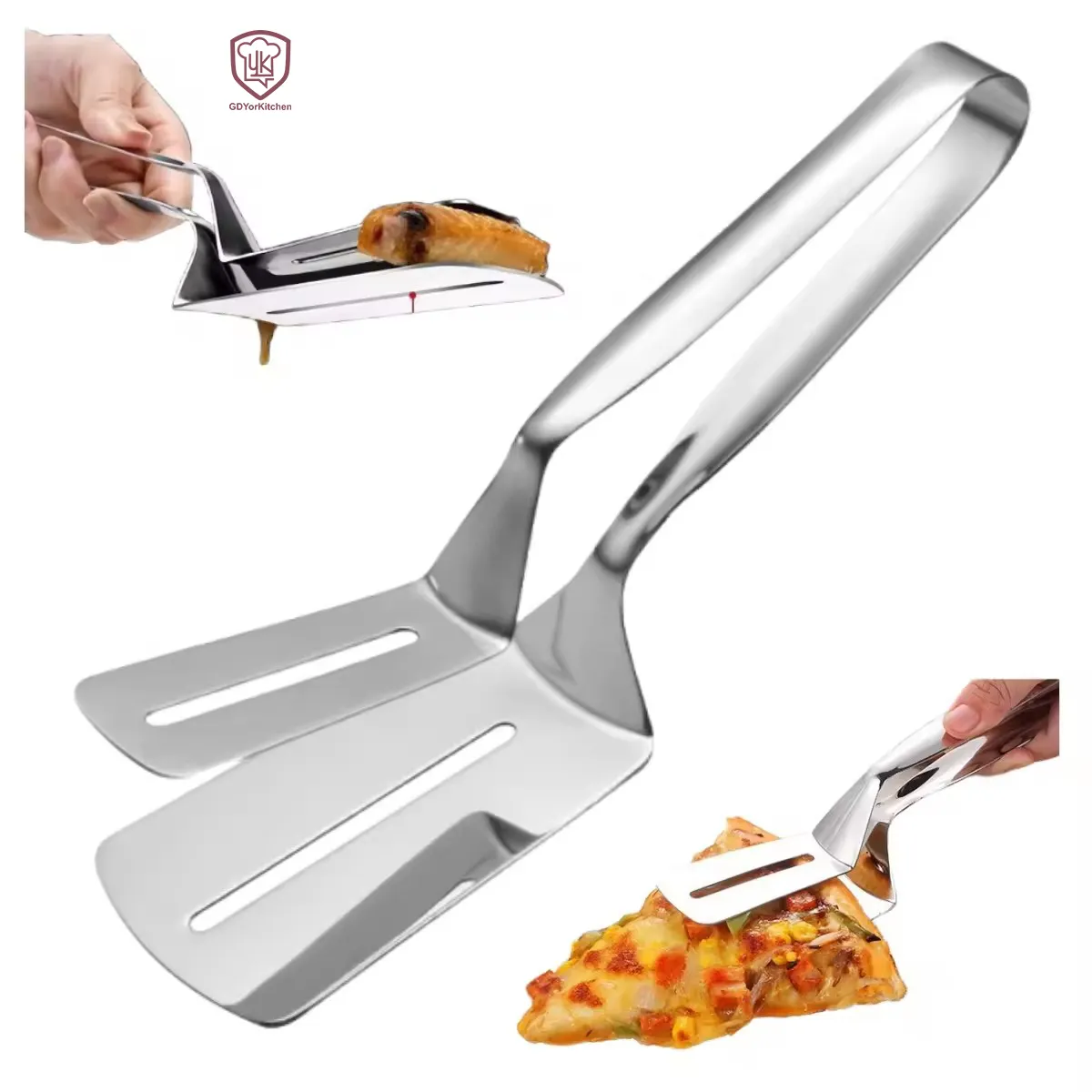 New Arrival Bbq Pizza Clamps Stainless Steel Multipurpose Steak Clips for Barbecue Pizza Clamps Food Tongs Steak Clip