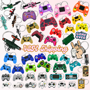 Benutzer definierte Trend Gun Key Zubehör Junge Mädchen Geschenke Spielzeug Großhandel Schlüssel bund Game Controller Schlüssel bund PVC Zubehör Schlüssel bund <span class=keywords><strong>Bulk</strong></span> - Product Image 1