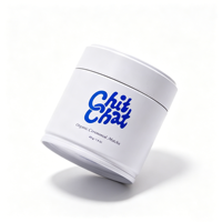 Boîte vide en fer blanc pour matcha, finition mate, avec couvercle à vis hermétique, en fer blanc, pour poudre alimentaire, impression sérigraphique de logo personnalisé