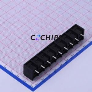 DBT50-9.5-9P-BK-P Barrier Terminal Block Through hole Component (THT),P=9.5mm Connector Three Sides 9.5mm 1x9P Straight Pin - Product Image 2
