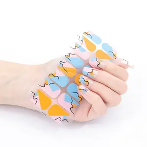 Nieuwe Trends Niche Uniek Design Mode Stijl Streep Golfpatroon Leverancier Nail Art Sticker