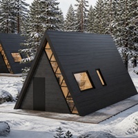 Cabane préfabriquée haut de gamme S500 en forme de A pour l'agriculture, le tourisme et la location, avec accès au bord du lac, programme de fourniture directe usine pour les développeurs