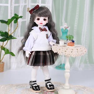 Pour habiller les poupées de 12 pouces, robe décontractée, robes mignonnes, poupées de 30 cm, style académie de la mode, ensemble de 4 pièces, mini-jupe - Product Image 5