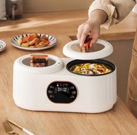 Usine en gros qualité 900w cuiseur à riz électrique 3.6L micro-ondes Double Pot cuiseur à riz pour 2-3 personnes