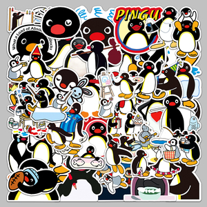 50Pcs Nhà Máy Nóng Bán Trang Trí Dán Tùy Chỉnh In Phim Hoạt Hình Dễ Thương Không Thấm Nước Kawaii Pingu Dán - Product Image 5