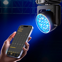 SHEHDS 19x20W Pixel RGBWAUV 6-en-1 LED Wash Moving Head Motorisé Zoom Lumière DJ DMX512 avec Effet Annulaire pour Concert