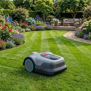 Tondeuse robot à chenilles autopropulsée Kesen de qualité industrielle, sans fil, compacte, largeur de coupe 500 mm, avec bac de ramassage et té<span class=keywords><strong>l</strong></span>écommande - Product Image 1