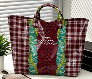 Maßgefertigte Großhandels-Paraca Hawaiianische Seabird PVC-Tragetasche Wasserdicht mit Kranz-Llei-Muster Bedruckt Große Kapazität Strand-Einkaufstasche - Product Image 2