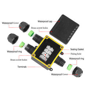 Y Tipo 3 Way Led Strip <span class=keywords><strong>Cable</strong></span> Terminales Cajas de plástico Caja de conexiones impermeable y a prueba de lluvia IP68 OD 5-14mm - Product Image 4
