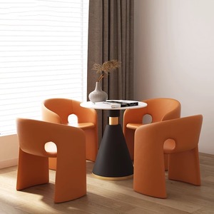 Chaise de salle à manger au design moderne et courbé pour restaurant, café, salon, usage adulte, mobilier durable - Product Image 4