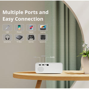 Projecteur multimédia L012 120 lumens ANSI, 720p HD, avec batterie intégrée, haut-parleur, home cinéma, cadeau pour enfants - Product Image 2