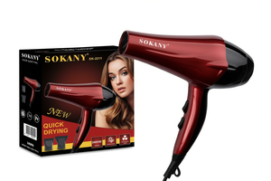 Secador de pelo eléctrico Sokany de 2400W con tecnología iónica de secado rápido para uso doméstico - Product Image 1