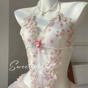 Mignonne fille uniforme Satin <span class=keywords><strong>Sexy</strong></span> chemise de nuit <span class=keywords><strong>costume</strong></span> brodé voile de mariée moelleux princesse jupe contrôle de la lumière niveau tissage non tissé - Product Image 6