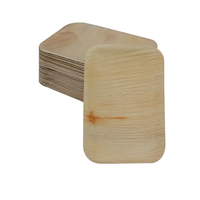 Vaisselle jetable en feuille d'areca en bambou Vaisselle Couverts Assiettes robustes en feuille de palmier