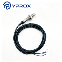 Sensor Proximitas Induktif 3-Kawat Presisi Tinggi YPROX LJ12A M12 Jarak Deteksi 2-4mm IP67 10-30V DC Kuningan Berlapis Nikel