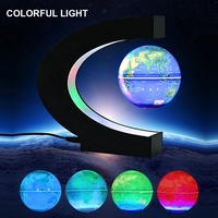 Globo de mapa del mundo LED magnético flotante portátil Levitación giratoria Globo terrestre iluminado Flottant LED