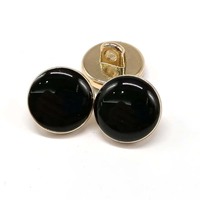 Kancing Logam Gunmetal dengan Kristal Hitam Rhinestone Berbentuk Bunga untuk Dijahit pada Gaun dan Mantel, Kancing Gaya Vintage untuk Fashion.