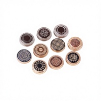 Boutons personnalisés en alliage de zinc plaqué avec un design rectangulaire pour Abaya et manteau, motif géométrique moderne, mode Dubaï