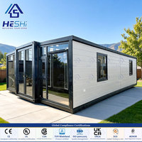 Maison Modulaire Préfabriquée Extensible 20Ft 40Ft pour Vie Autonome Solaire, 3 4 5 Chambres, Étanche, Relocalisable, Clé en Main