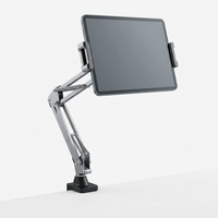 Support de téléphone et tablette à pince avec interface 1/4 de pouce et tuyau flexible pour photographie et diffusion en direct